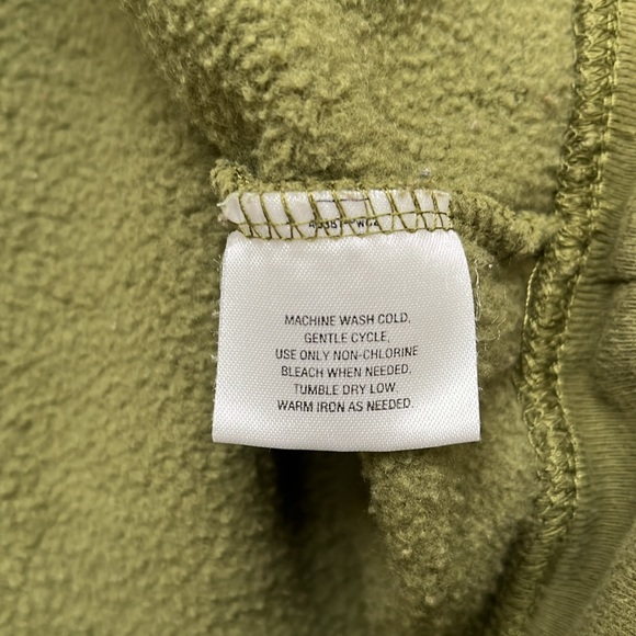 Basic Editions Size Small Vintage Embroidered Floral Sweatshirt in Olive Green - Picture 4 of 11